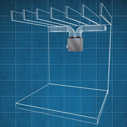 Échangeurs d'air - Venmar AVS - Venmar AVS® Série N VRE 131 pi³/min 67% ERS avec Technologie VirtuoMD Bouches sur le dessus